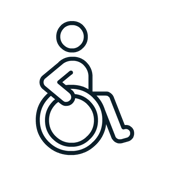 Icoon voor personen met fysieke beperkingen.